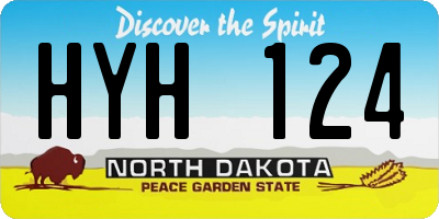ND license plate HYH124