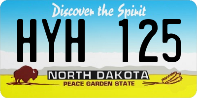 ND license plate HYH125