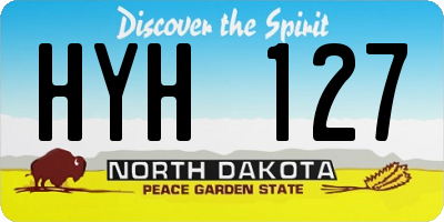 ND license plate HYH127