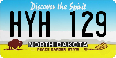 ND license plate HYH129