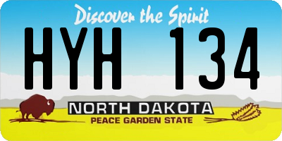 ND license plate HYH134