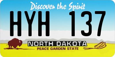 ND license plate HYH137