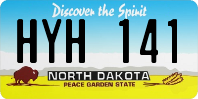 ND license plate HYH141