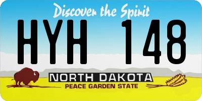 ND license plate HYH148