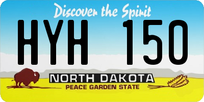 ND license plate HYH150