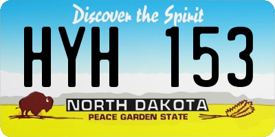 ND license plate HYH153