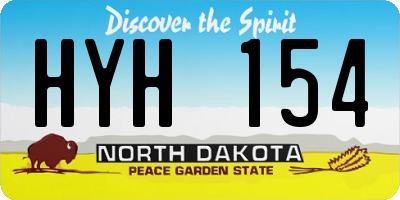 ND license plate HYH154