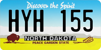 ND license plate HYH155