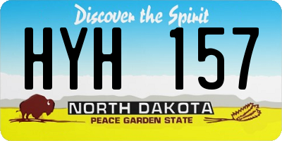 ND license plate HYH157