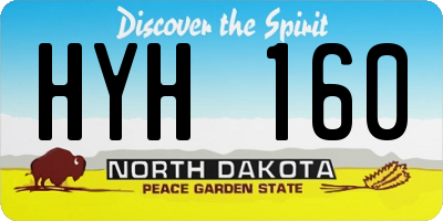 ND license plate HYH160