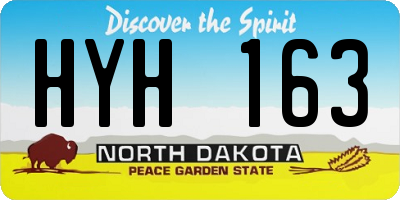 ND license plate HYH163