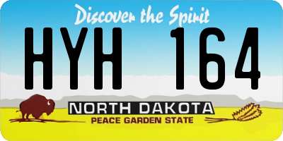 ND license plate HYH164