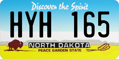 ND license plate HYH165