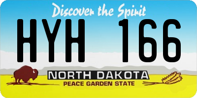 ND license plate HYH166