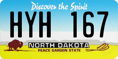 ND license plate HYH167