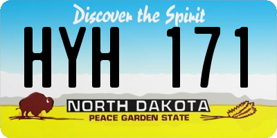 ND license plate HYH171