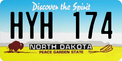 ND license plate HYH174