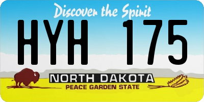 ND license plate HYH175