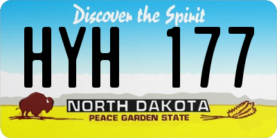 ND license plate HYH177
