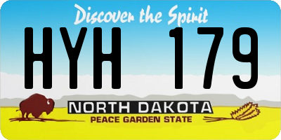 ND license plate HYH179