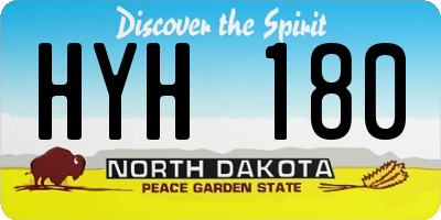 ND license plate HYH180