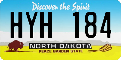 ND license plate HYH184