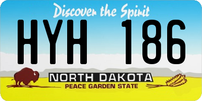 ND license plate HYH186