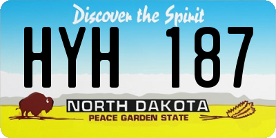 ND license plate HYH187
