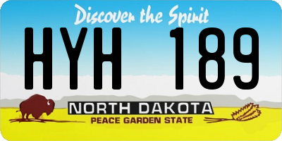 ND license plate HYH189