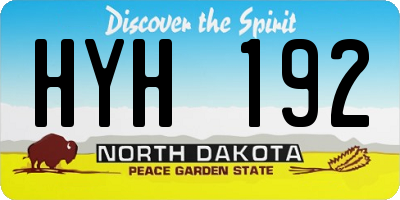 ND license plate HYH192