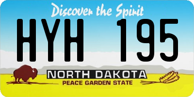 ND license plate HYH195