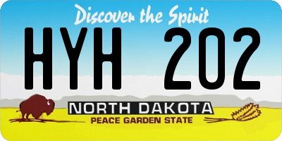 ND license plate HYH202