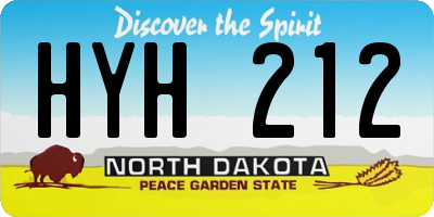ND license plate HYH212