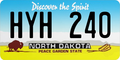ND license plate HYH240