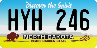 ND license plate HYH246