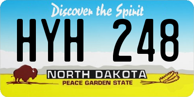 ND license plate HYH248