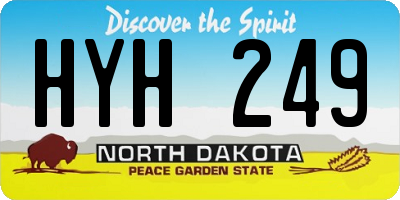 ND license plate HYH249