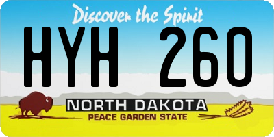 ND license plate HYH260