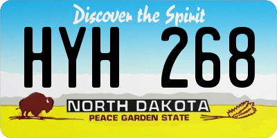 ND license plate HYH268