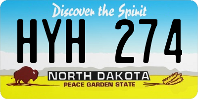ND license plate HYH274