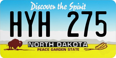 ND license plate HYH275