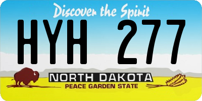 ND license plate HYH277
