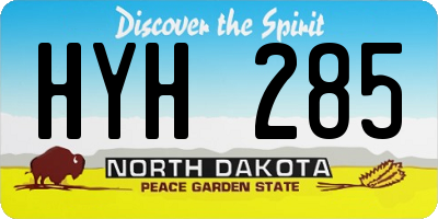 ND license plate HYH285
