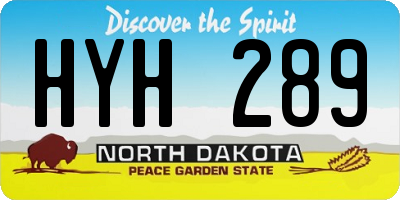 ND license plate HYH289