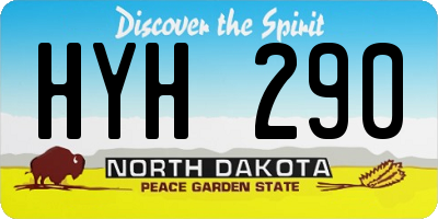 ND license plate HYH290