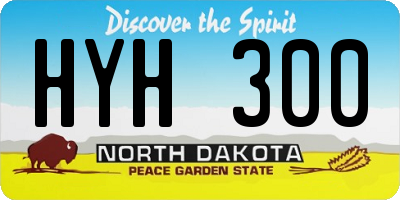 ND license plate HYH300