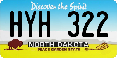 ND license plate HYH322