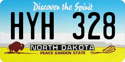 ND license plate HYH328