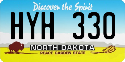 ND license plate HYH330