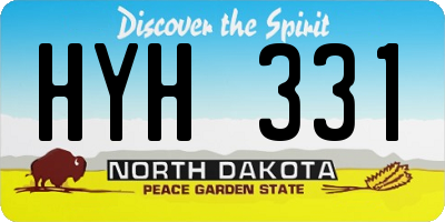 ND license plate HYH331